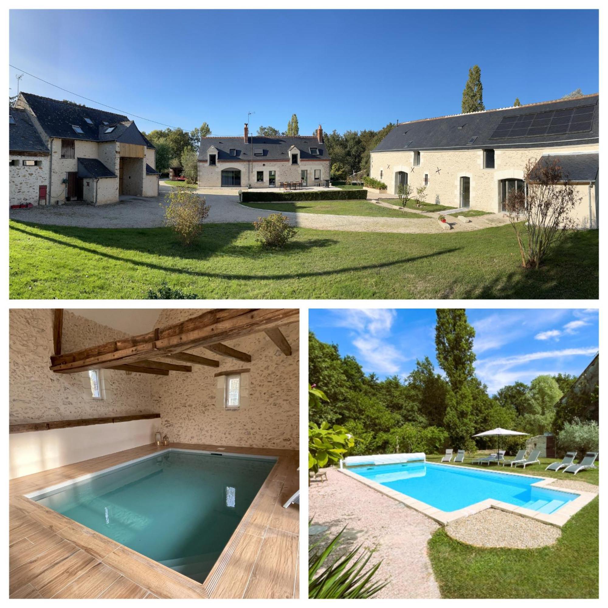 Les Gites De La Pellerie - 2 Piscines Interieur & Exterieur - Touraine - 3 Gites - Familial, Calme, Campagne Saint-Branchs 외부 사진